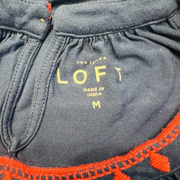 LOFT Women’s Sleeveless Halter Top Blue/Red Size Medium. (A0125) - Picture 5 of 5